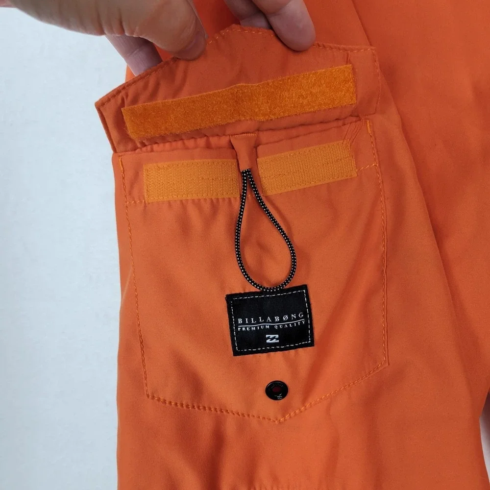 Vintage Billabong Board Shorts Mens 36‎ Burnt Orange Surf Swim Cargo Pockets
